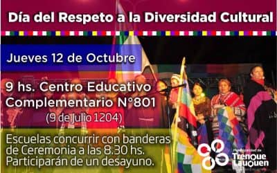Este jueves se realizará el acto por el Día del Respeto a la Diversidad Cultural