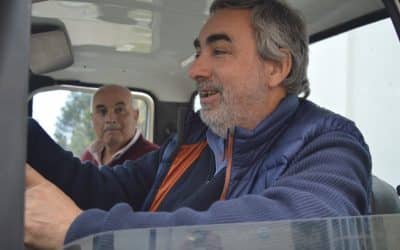 Fernández y Zapata probaron el camión recolector destinado a 30 de Agosto