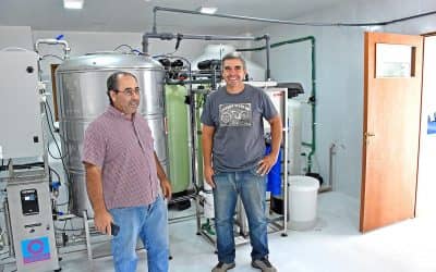 Berutti: con la nueva planta de ósmosis inversa se entregan 6 mil litros de agua por semana
