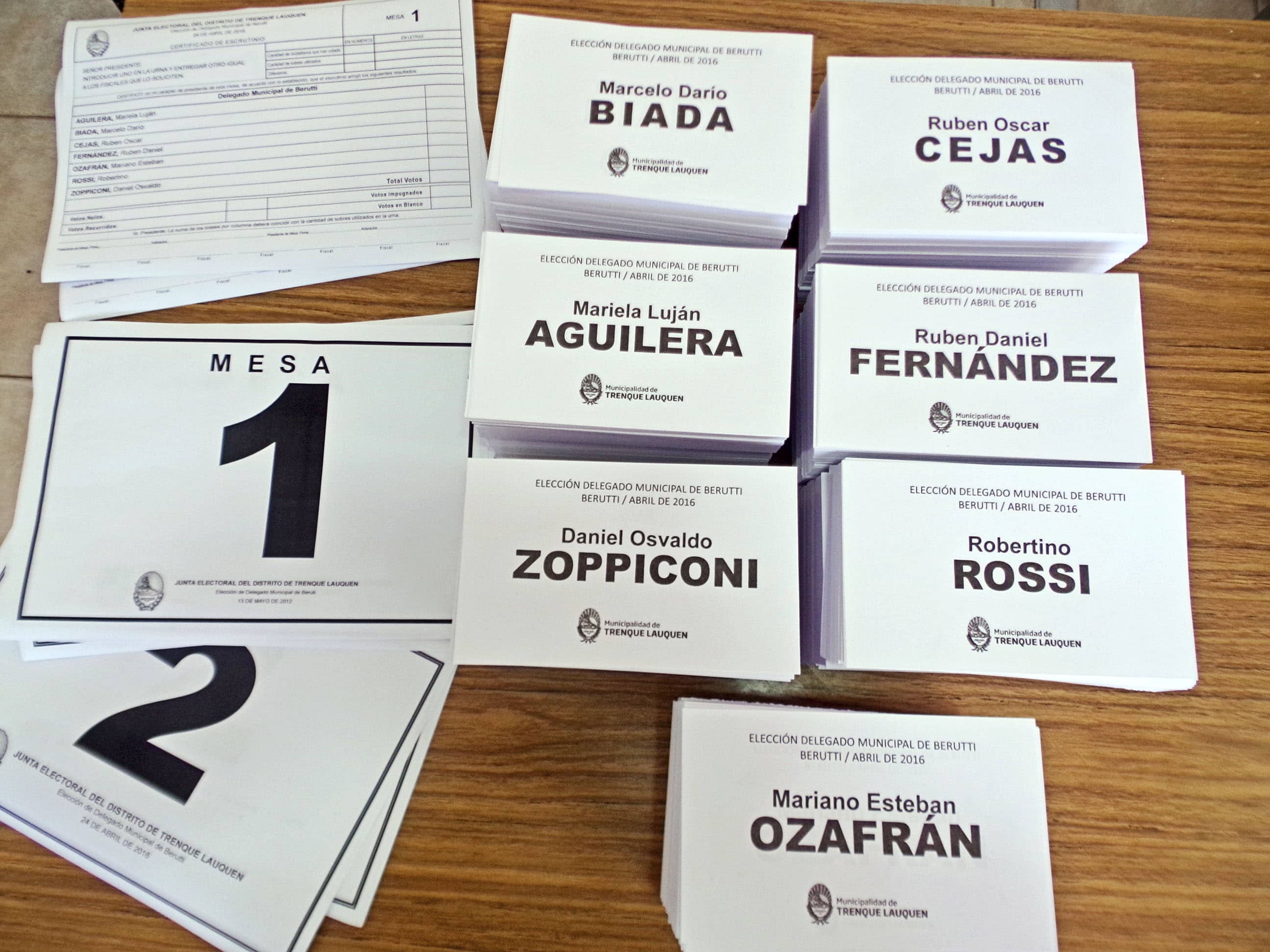 Elecciones en Beruti: 872 vecinos están habilitados para votar