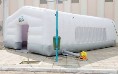 El Municipio adquirió una carpa inflable para usar en casos de emergencia