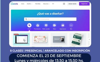 ESTÁ ABIERTA LA INSCRIPCIÓN AL TALLER “CANVA CREATIVO” PARA EMPRENDEDORES, QUE COMENZARÁ A DICTARSE EL LUNES 23 DE SEPTIEMBRE