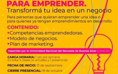 LA MUNICIPALIDAD IMPULSA UNA CAPACITACIÓN GRATUITA DESTINADA A EMPRENDEDORES A PARTIR DE UN CONVENIO CON LA UNNOBA