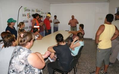 Zapata se reunió con los empleados del sector de barrido