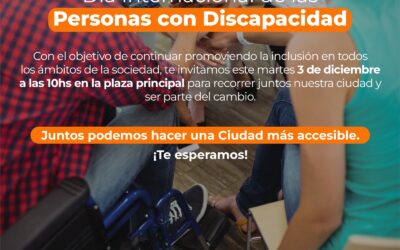 DÍA INTERNACIONAL DE LAS PERSONAS CON DISCAPACIDAD: MAÑANA (MARTES), RECORRIDA Y ENTREGA DE FOLLETOS PARA PROMOVER LA INCLUSIÓN