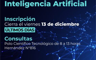 HAY MÁS DE 70 INSCRIPTOS PARA LA DIPLOMATURA EN INTELIGENCIA ARTIFICIAL: EL VIERNES (13) VENCE EL PLAZO PARA ANOTARSE