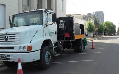 El Municipio adquirió un equipo de bacheo para reparar las calles del distrito