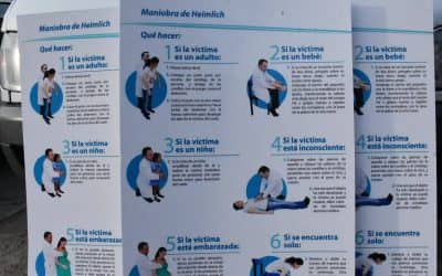 Se colocan carteles en los centros de salud municipales con información sobre la denominada Maniobra de Heimlich