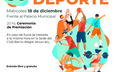 LA 36º EDICIÓN DE LA FIESTA DEL DEPORTE TENDRÁ LUGAR EL MIÉRCOLES 18 DE DICIEMBRE FRENTE AL PALACIO MUNICIPAL