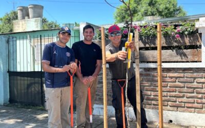 CAMPAÑA DE FORESTACIÓN EN BARRIOS: SE PLANTARON CRESPONES EN CALLES DEL BARRIO ESPERANZA DE ESTA CIUDAD