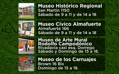 EL MUSEO DE ARTE MURAL ABRE EL FIN DE SEMANA CON HORARIO AMPLIADO Y EL MUSEO DE LOS CARRUAJES SE SUMA EL DOMINGO