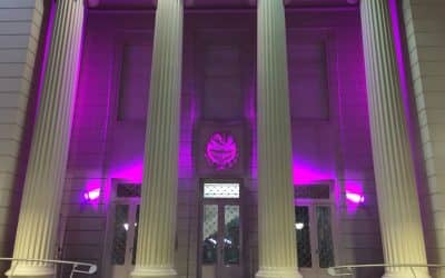 En el día del Síndrome de Hunter el Municipio se iluminó de violeta