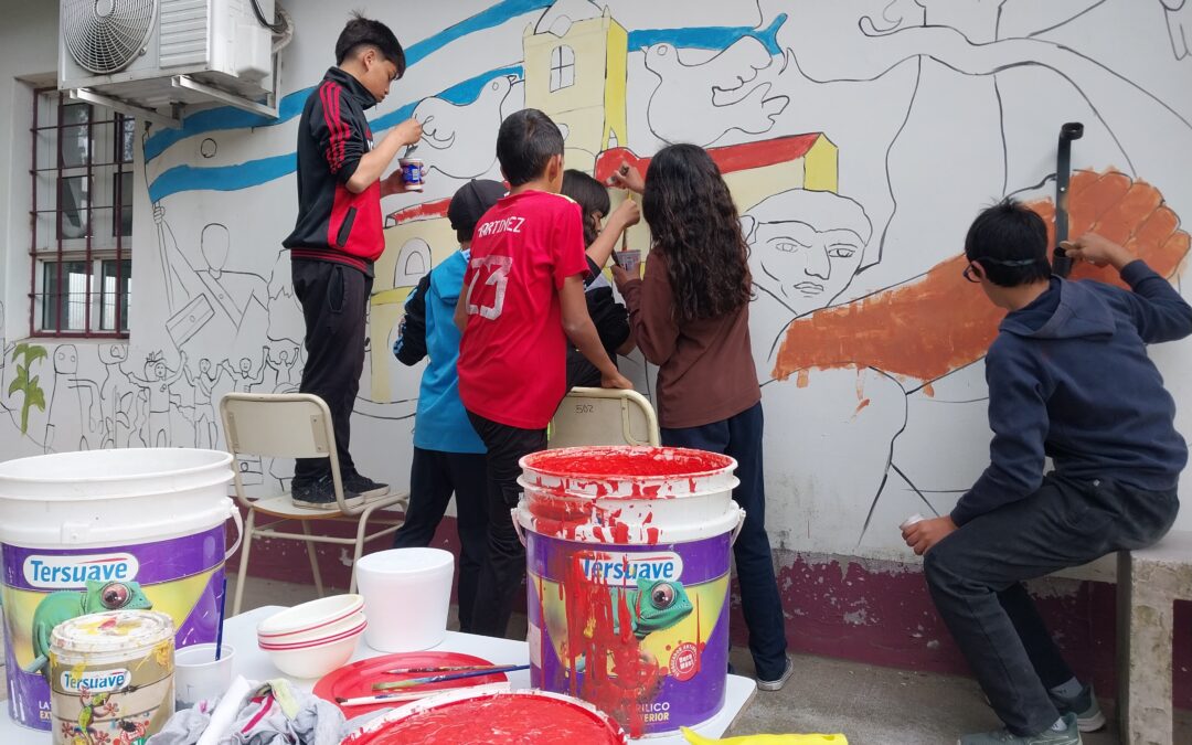 SE PINTARON LOS DOS MURALES DEL SEGUNDO ENCUENTRO INTERCOLEGIAL DE MURALISMO DENOMINADO “EL GRITO SAGRADO”