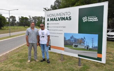 PROYECTO CONJUNTO CON EX COMBATIENTES: EL MUNICIPIO LEVANTA EL MONUMENTO A MALVINAS EN EL INGRESO A LA AMPLIACIÓN URBANA