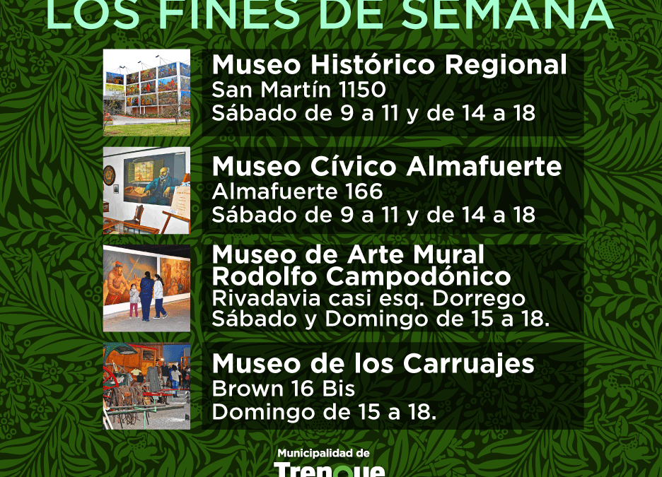 EL MUSEO DE ARTE MURAL ABRE EL FIN DE SEMANA Y EL DOMINGO TAMBIÉN SE SUMA EL MUSEO DE LOS CARRUAJES