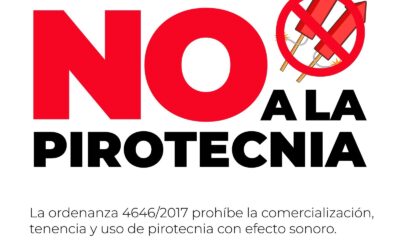 RIGE LA ORDENANZA QUE PROHÍBE LA PIROTECNIA: COMERCIO PIDE A LA COMUNIDAD QUE “CELEBRE SIN PERJUDICAR AL OTRO”