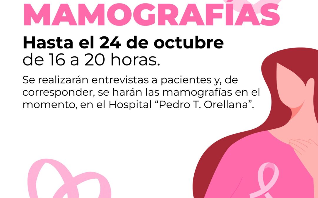 OCTUBRE ROSA: TARDE DE MAMOGRAFÍAS EN EL HOSPITAL ORELLANA COMO PARTE DE LAS ACTIVIDADES DE PREVENCIÓN Y PROMOCIÓN DE LA SALUD