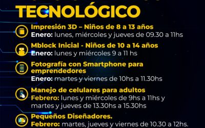 AMPLIA OFERTA DE CURSOS PARA PASAR EL VERANO EN EL POLO CIENTÍFICO TECNOLÓGICO