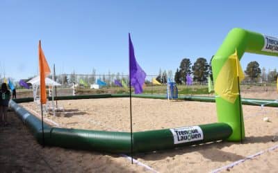 Se inauguró la cancha de beach voley y handball en el Polideportivo