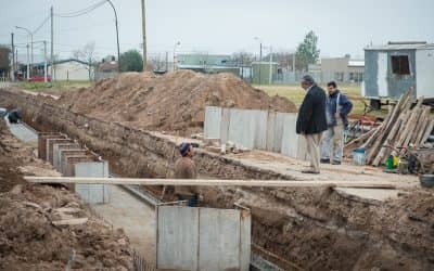 60 % de avance de obra en el canal de desagüe de la calle Maldonado