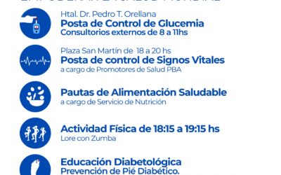 TRENQUE LAUQUEN SE SUMA A LAS ACCIONES POR EL DIA MUNDIAL DE LA DIABETES: HABRÁ 4 POSTAS EN LA PLAZA SAN MARTÍN CON INFORMACIÓN Y ACTIVIDADES