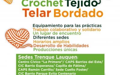 HORARIOS DE LOS TALLERES DE TEJIDO DE LA ESCUELA MUNICIPAL EN TRENQUE LAUQUEN